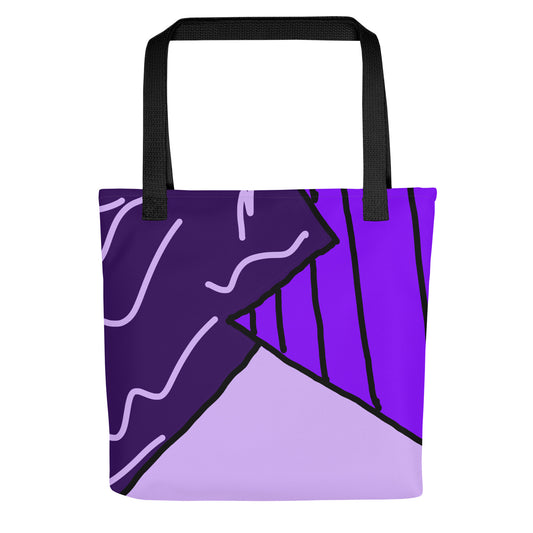 Retro 1980s Memphis design aesthetic tote bag featuring Dark Wave artwork by London illustrator VKM Illustrations.